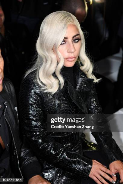 Lady Gaga attends the Celine show as part of the Paris Fashion Week Womenswear Spring/Summer 2019 on September 28, 2018 in Paris, France.