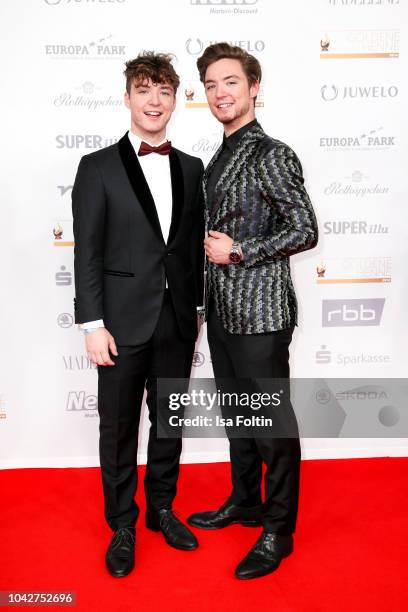 Youtube twins Roman Lochmann and Heiko Lochmann alias Die Lochis during the Goldene Henne on September 28, 2018 in Leipzig, Germany.