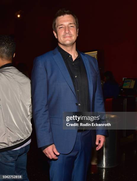 Nathan Fillion attends the Closing Night Reception during the 2018 LA Film Festival at ArcLight Hollywood on September 28, 2018 in Hollywood,...