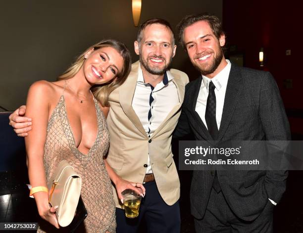 Eliana Jones, guest and Chase De Leo attend the Closing Night Reception during the 2018 LA Film Festival at ArcLight Hollywood on September 28, 2018...