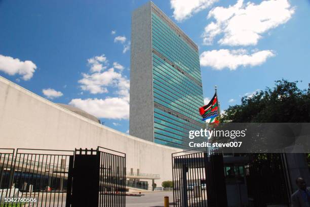 picture of united nations flags.  photo taken friday may 23, 2008. - united nations flag stock pictures, royalty-free photos & images