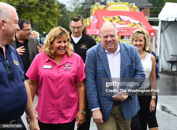 Larry Colby Maryland Governor Larry Hogan, right laughs with Colby Hubble,... News ...