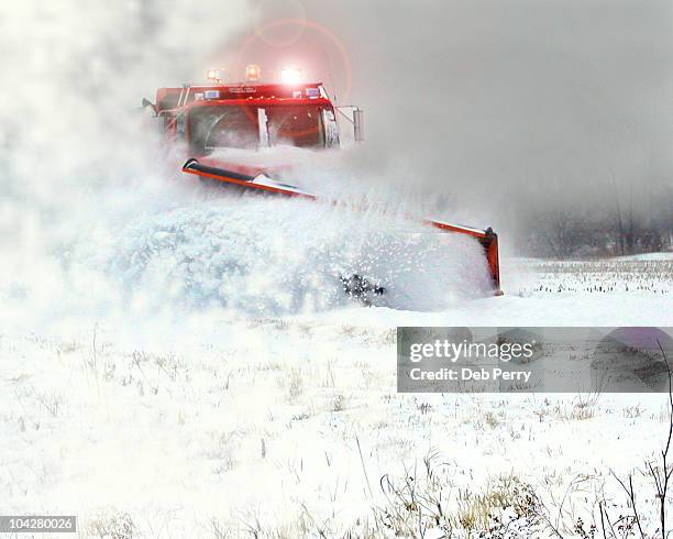 snow plow - snowplow stock-fotos und bilder