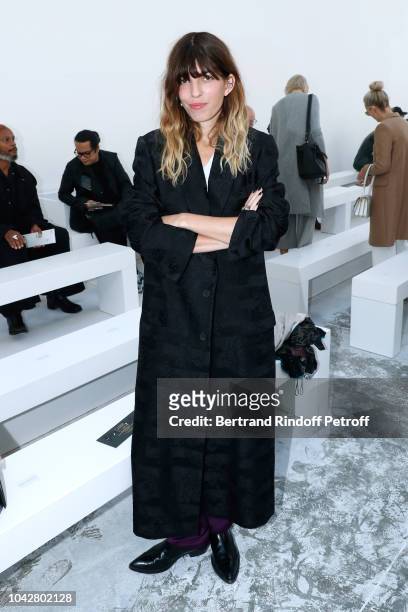 Actress Lou Doillon attends the Haider Ackermann show as part of the Paris Fashion Week Womenswear Spring/Summer 2019 on September 29, 2018 in Paris,...
