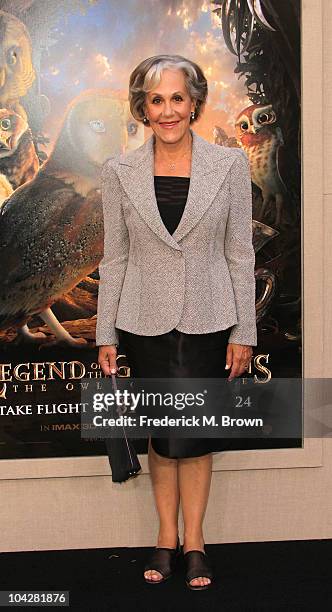 Author Kathryn Lasky Night attends the "Legend of The Guardians: The Owls of Ga'Hoole" film premiere at Grauman's Chinese Theatre on September 19,...