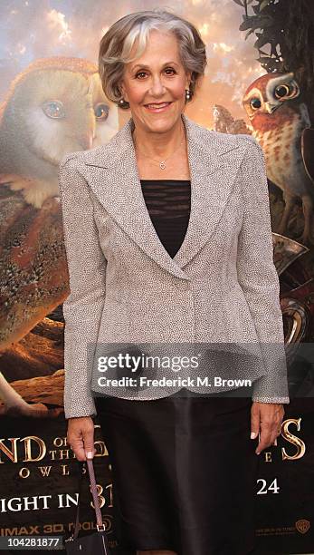 Author Kathryn Lasky Night attends the "Legend of The Guardians: The Owls of Ga'Hoole" film premiere at Grauman's Chinese Theatre on September 19,...