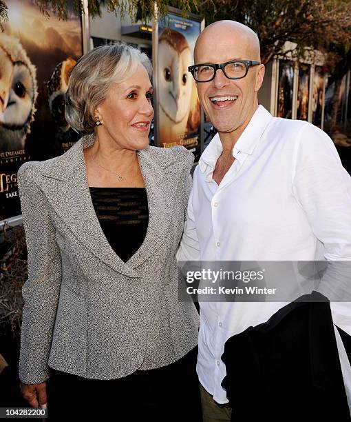 Author Kathryn Lasky and producer Donald De Line pose at the premiere of Warner Bros. "Legend of The Guardians: The Owls of Ga'Hoole" at the Chinese...