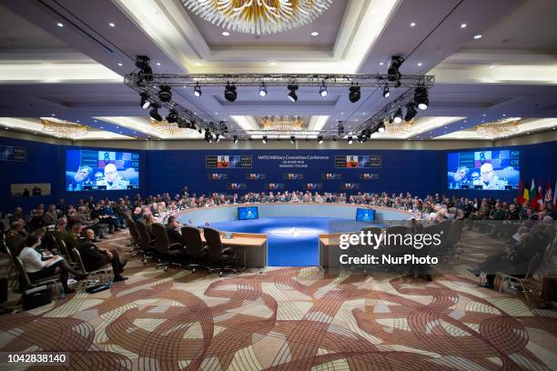 Opening ceremony of the NATO Military Committee Conference meeting at Double Tree by Hilton hotel in Warsaw, Poland on 29 September 2018