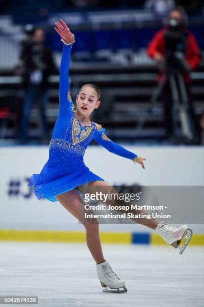 Alena Kostornaia of Russia competes in the Junior Ladies Free Skating during the ISU Junior Grand Prix of Figure Skating at Ostravar Arena on...