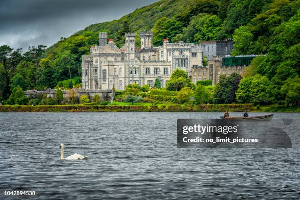 kylemore abbey, co. galway, ireland - connemara stock pictures, royalty-free photos & images