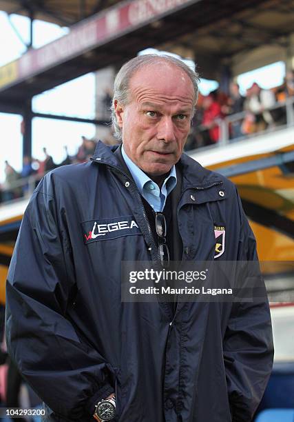 Walter Sabatini sporting director of US Citta di Palermo looks on during the Uefa Europa League Group F match between Sparta Prague and Palermo at...