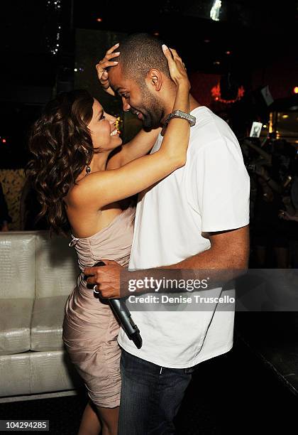 Eva Longoria Parker and Tony Parker attend Eve Nightclub at Crystals at CityCenter on May 29, 2010 in Las Vegas, Nevada.