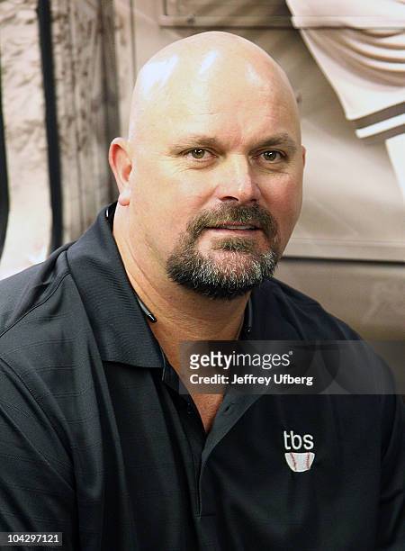 Former MLB player David Wells attends the MLB On TBS 42nd Street Times Square shuttle unveiling at Grand Central Station on September 20, 2010 in New...
