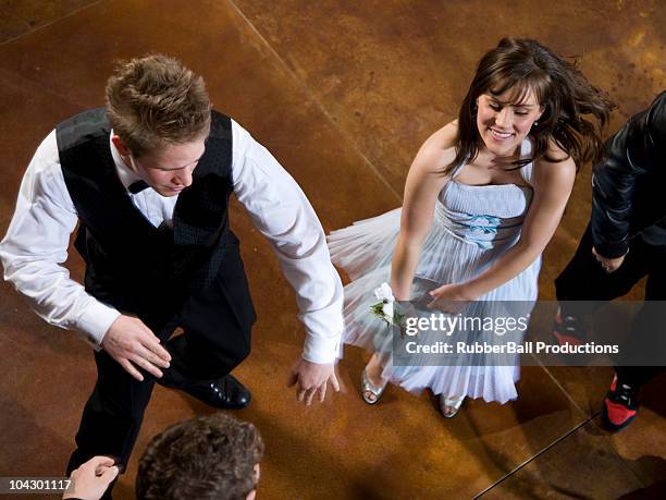 usa, utah, cedar hills, teenagers (14-17) dancing at high school prom - boy tiara stock pictures, royalty-free photos & images