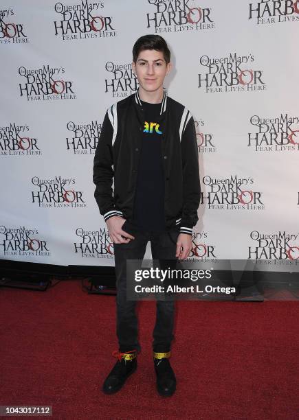 Actor Mason Cook arrives for The Queen Mary's Dark Harbor Media And VIP Night held at The Queen Mary on September 28, 2018 in Long Beach, California.