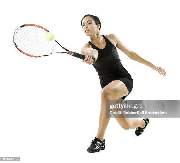 female tennis player - forehand stock pictures, royalty-free photos & images
