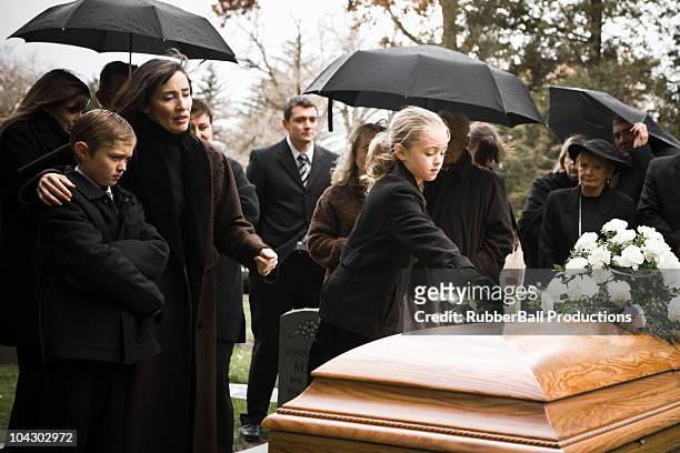 people at a funeral - funeral stock pictures, royalty-free photos & images