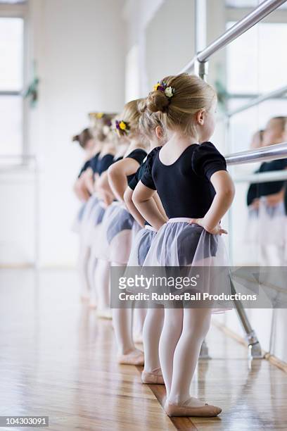 little girls in a ballet class - springville utah stock pictures, royalty-free photos & images