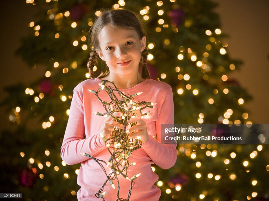 Girl at christmas