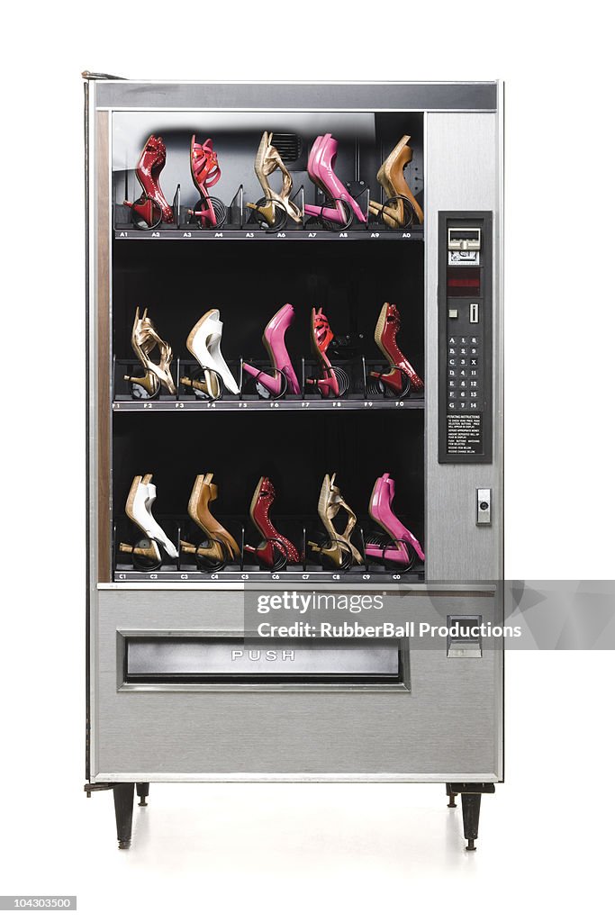 High heels in a vending machine