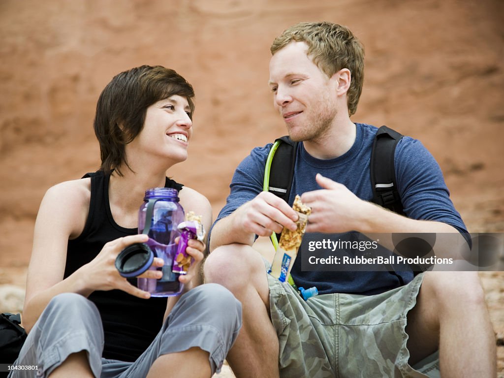 Hikers in the desert