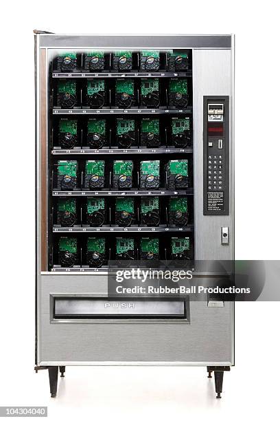 computer hard drives in a vending machine - vending machine 個照片及圖片檔