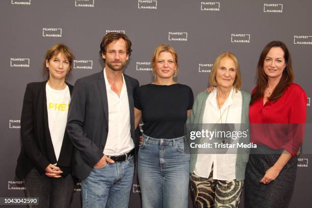 Sherry Hormann, Florian Stetter, Joerdis Triebel, Gabriela Sperl and Natalia Woerner attend the 'Vermisst in Berlin' premiere during the Film...