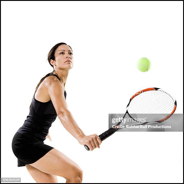 female tennis player - rückhand stock-fotos und bilder