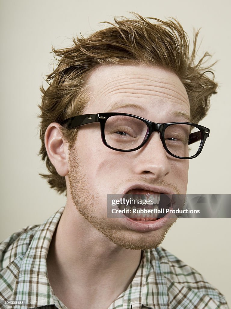 Person getting wind blown in the face