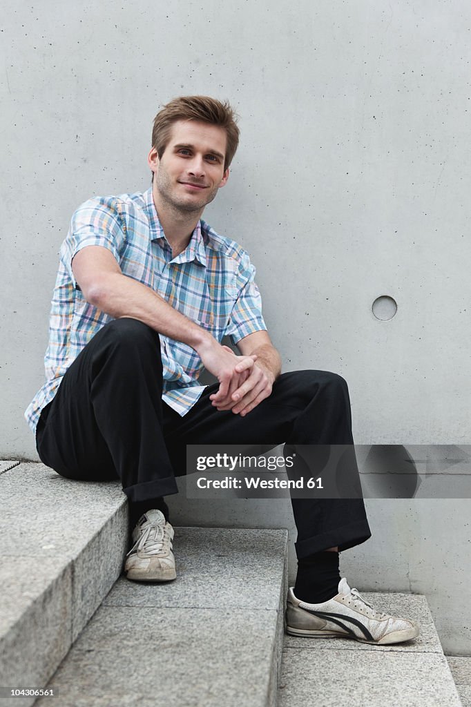 Germany, Berlin, Man smiling, portrait