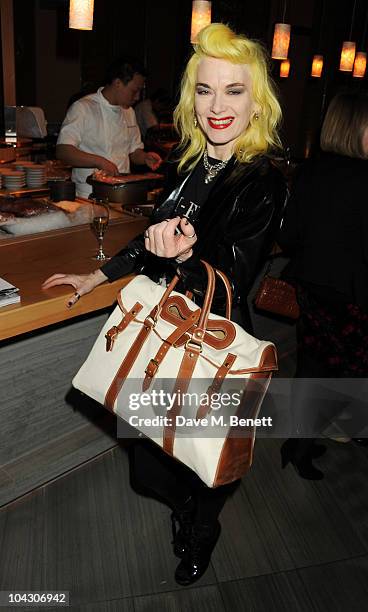 Pam Hogg attends private dinner hosted by AnOther Magazine to celebrate the latest cover star Bjork at Sake No Hana on September 20, 2010 in London,...