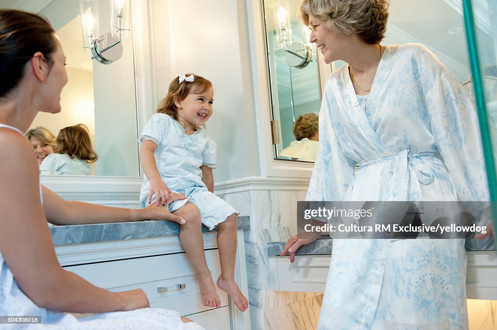 Grandma, Mom and  granddaughter together