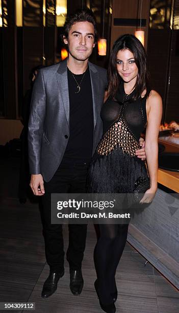 Robert Konjic and Julia Restoin-Roitfeld attend private dinner hosted by AnOther Magazine to celebrate the latest cover star Bjork at Sake No Hana on...