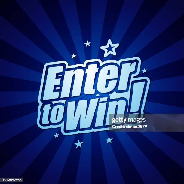 stockillustraties, clipart, cartoons en iconen met enter to win banner achtergrondkleur - loterij-kansspel