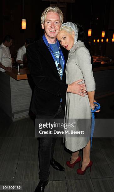 Philip Treacy and Daphne Guinness attend private dinner hosted by AnOther Magazine to celebrate the latest cover star Bjork at Sake No Hana on...