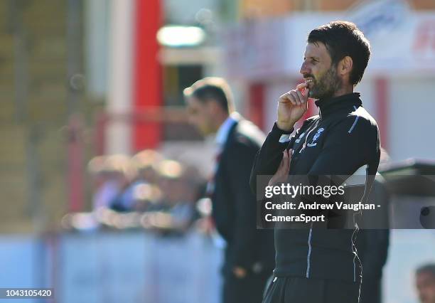 Lincoln City manager Danny Cowley during the Sky Bet League Two match between Cheltenham Town and Lincoln City at Whaddon Road on September 29, 2018...