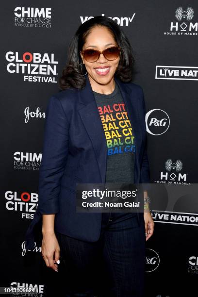 Aramis D. Ayala attends the 2018 Global Citizen Festival: Be The Generation in Central Park on September 29, 2018 in New York City.