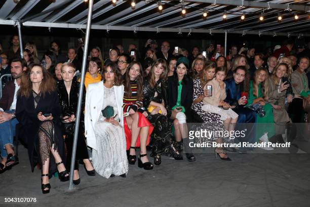 Elektra Kilbey, Miranda Kilbey, Loulou Robert, Anna Brewster and Sai Bennett attend the Sonia Rykiel show as part of the Paris Fashion Week...
