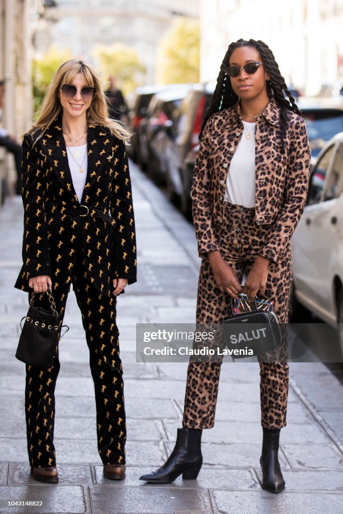 Street Style : Paris Fashion Week Womenswear Spring/Summer 2019 : Day Six