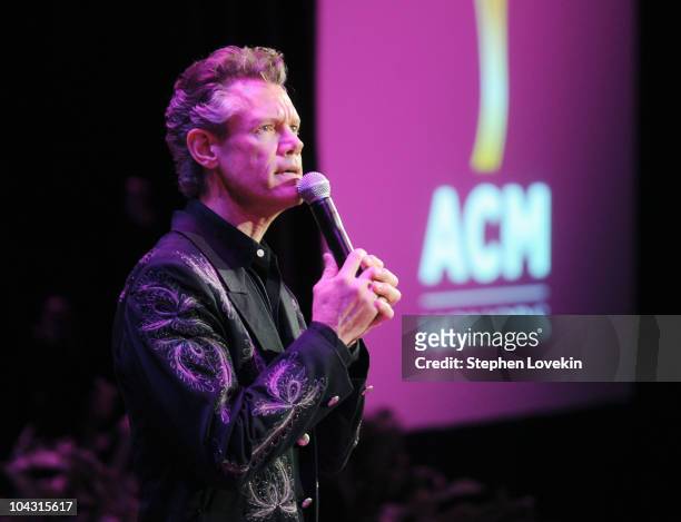 Musician Randy Travis speaks during the 4th Annual ACM Honors at the Ryman Auditorium on September 20, 2010 in Nashville, Tennessee.