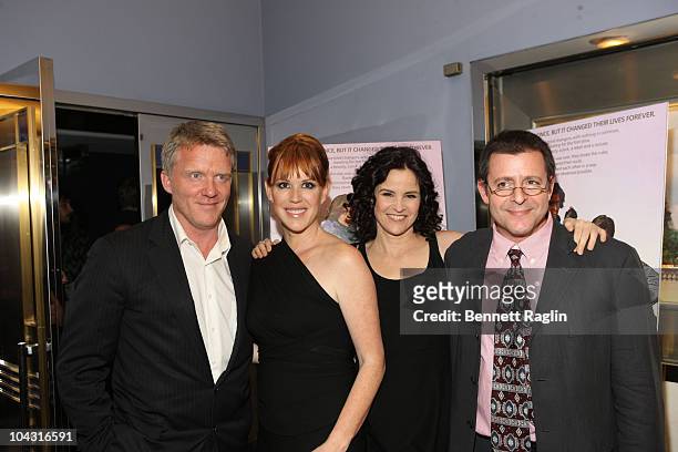 Anthony Michael Hall, Molly Ringwald, Ally Sheedy, and Judd Nelson attend the Film Society of Lincoln Center's celebration of John Hughes on the 25th...