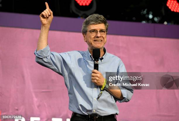 Economist Jeffrey Sachs speaks onstage during the 2018 Global Citizen Concert at Central Park, Great Lawn on September 29, 2018 in New York City.