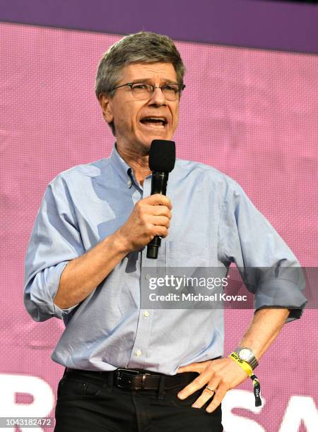 Economist Jeffrey Sachs speaks onstage during the 2018 Global Citizen Concert at Central Park, Great Lawn on September 29, 2018 in New York City.