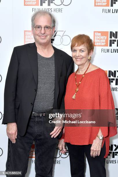 Director Erik Nelson and executive producer Catherine Wyler attend "The Cold Blue" screening during the 56th New York Film Festival at Francesca...