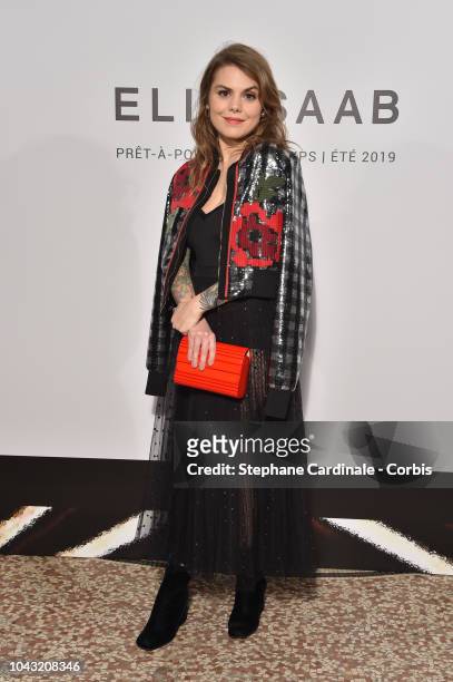 Beatrice Martin asa Coeur de Pirate attends the Elie Saab show as part of the Paris Fashion Week Womenswear Spring/Summer 2019 on September 29, 2018...