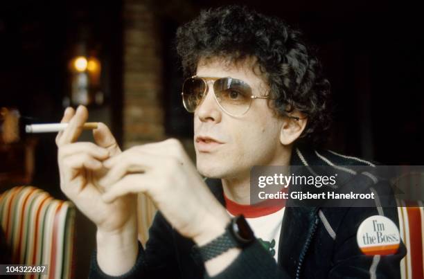 1st JANUARY: Lou Reed posed smoking a cigarette during an interview in Amsterdam, Netherlands in 1976.