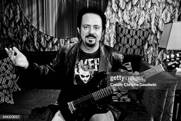 Steve Lukather of Toto poses on September 7, 2010 in London, England.