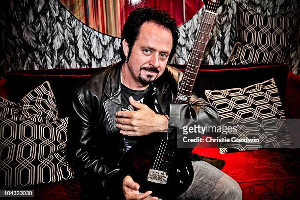 Steve Lukather of Toto poses on September 7, 2010 in London, England.