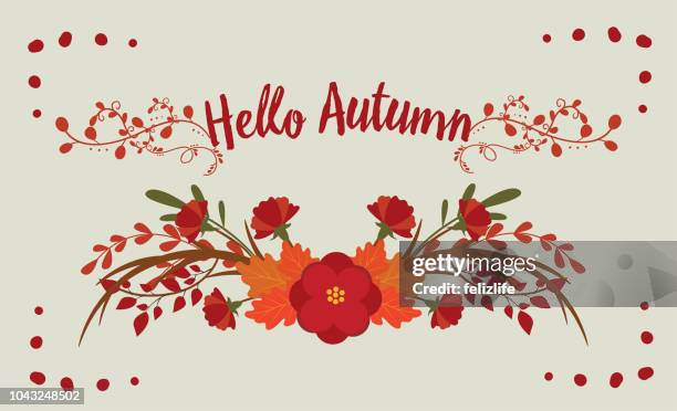 autumn card with hand drawing elements for decorating - pumpkin decorating stock illustrations