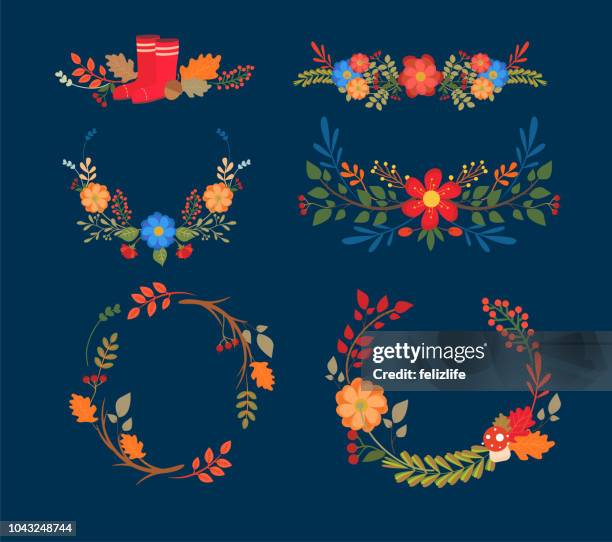autumn card with hand drawing elements for decorating - pumpkin decorating stock illustrations